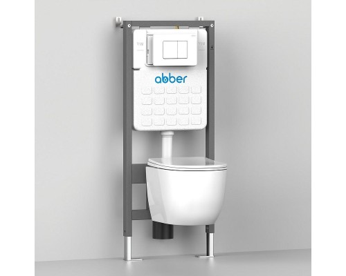 Унитаз Abber Rechteck AC1201MBE подвесной цвет Светло-бежевый матовый с сиденьем Микролифт