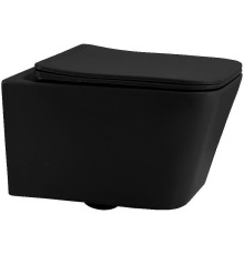 Унитаз Abber Rechteck AC1201MB подвесной Черный матовый с сиденьем Микролифт