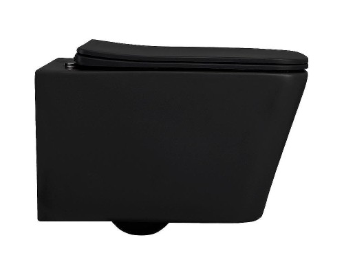 Унитаз Abber Rechteck AC1201MB подвесной Черный матовый с сиденьем Микролифт