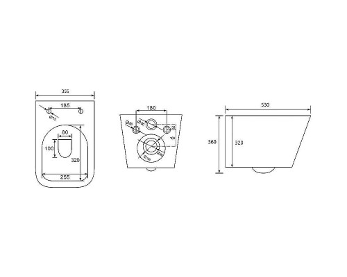 Унитаз Abber Rechteck AC1201MG подвесной Серый матовый с сиденьем Микролифт