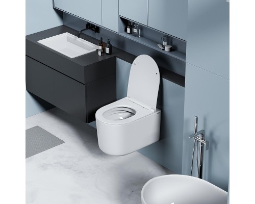 Унитаз Abber Ultra AC1302 подвесной цвет Белый с сиденьем Микролифт