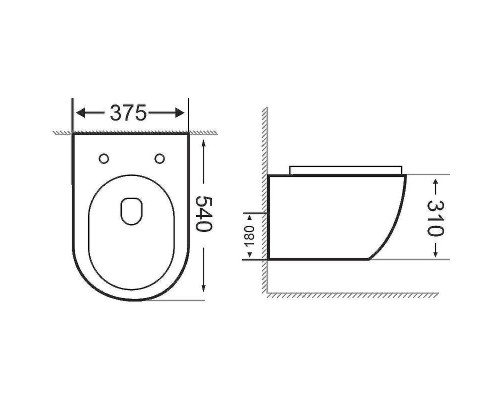 Унитаз Aquanet Cetus-BW Rimless 287008 подвесной с сиденьем Микролифт