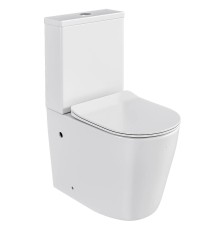 Унитаз компакт Bas Round Rimless УНИ0028 цвет Белый с бачком и сиденьем Микролифт