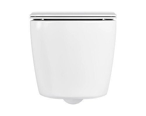 Унитаз Bas Round New Rimless УНИ0026 цвет Белый с сиденьем Микролифт