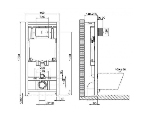 Комплект унитаза с инсталляцией BelBagno Due BB3103CHR/SC/BB002-80/BB005-PR-CHROME с сиденьем Микролифт и клавишей смыва Хром