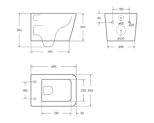 Унитаз BelBagno Due-Tor BB5171CH-TOR/SC подвесной с сиденьем Микролифт