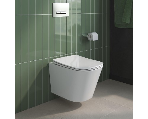 Унитаз BelBagno Due BB7107CHR/SC подвесной цвет Белый с сиденьем Микролифт