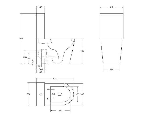 Унитаз компакт BelBagno Flay-Tor BB2149CP-TOR/BB2149T/BB865SC с бачком и сиденьем Микролифт