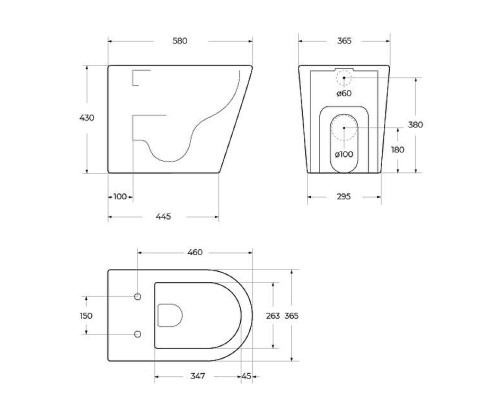 Унитаз BelBagno Flay BB1003CB-TOR/SC приставной цвет Белый с сиденьем Микролифт