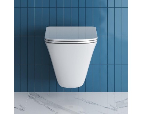 Унитаз BelBagno Marmi BB052CHR/BB052SC подвесной с сиденьем Микролифт