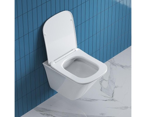 Унитаз BelBagno Marmi BB052CHR/BB052SC подвесной с сиденьем Микролифт