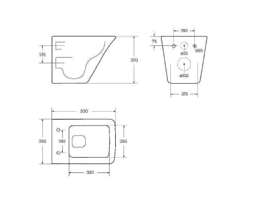 Унитаз BelBagno Marmi BB052CHR/BB052SC подвесной с сиденьем Микролифт
