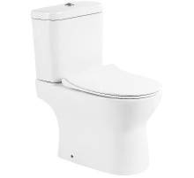 Унитаз компакт BelBagno Steam BB130CPR/SC без бачка с сиденьем Микролифт