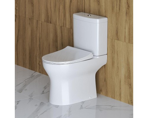 Унитаз компакт BelBagno Steam BB130CPR/SC без бачка с сиденьем Микролифт