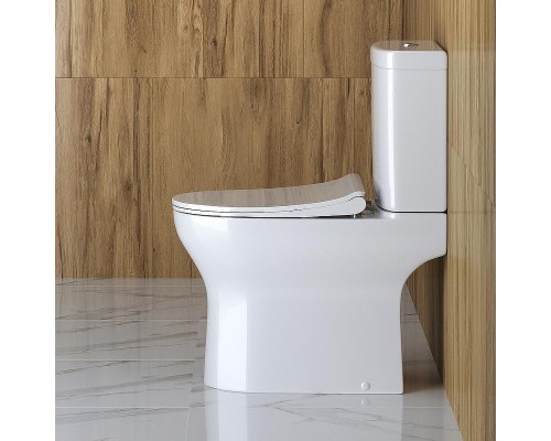 Унитаз компакт BelBagno Steam BB130CPR/SC без бачка с сиденьем Микролифт