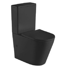 Унитаз компакт CeramaLux 2179MB Черный матовый с бачком и сиденьем Микролифт