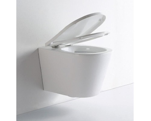 Унитаз CeramaLux NS-5178 подвесной Белый с сиденьем Микролифт