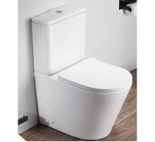 Унитаз компакт CeramaLux NS2179 цвет Белый с бачком и сиденьем Микролифт