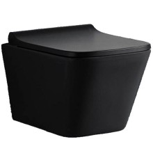 Унитаз CeramaLux NS5170MB подвесной Черный матовый с сиденьем Микролифт