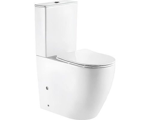 Унитаз компакт CeramaLux 1289A с бачком и сиденьем Микролифт