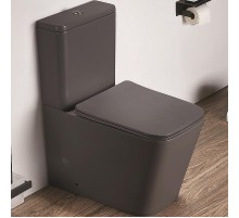 Унитаз компакт CeramaLux 2170AXMDH Серый матовый с бачком и сиденьем Микролифт