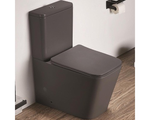 Унитаз компакт CeramaLux 2170AXMDH Серый матовый с бачком и сиденьем Микролифт