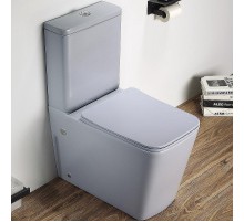 Унитаз компакт CeramaLux 2170AXMHL Голубой матовый с бачком и сиденьем Микролифт