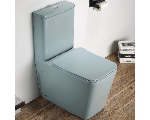 Унитаз компакт CeramaLux 2170AXMLG Зеленый матовый с бачком и сиденьем Микролифт