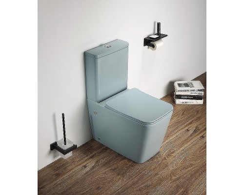 Унитаз компакт CeramaLux 2170AXMLG Зеленый матовый с бачком и сиденьем Микролифт