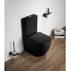 Унитаз компакт CeramaLux 2166XMB Черный матовый с бачком и сиденьем Микролифт