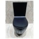 Унитаз компакт CeramaLux 2166MB Черный матовый с бачком и сиденьем Микролифт