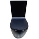 Унитаз компакт CeramaLux 2166MB Черный матовый с бачком и сиденьем Микролифт