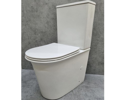 Унитаз компакт CeramaLux 1223A Белый глянцевый с бачком и сиденьем Микролифт