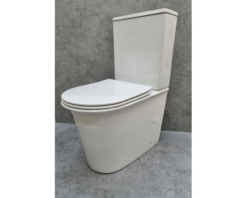 Унитаз компакт CeramaLux 1223A Белый глянцевый с бачком и сиденьем Микролифт