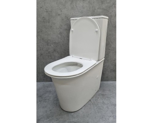 Унитаз компакт CeramaLux 1223A Белый глянцевый с бачком и сиденьем Микролифт