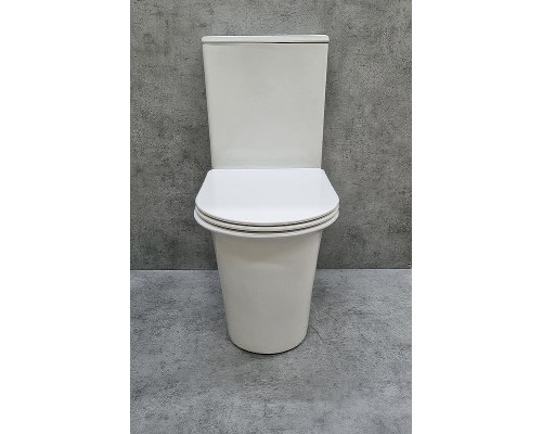 Унитаз компакт CeramaLux 1223A Белый глянцевый с бачком и сиденьем Микролифт