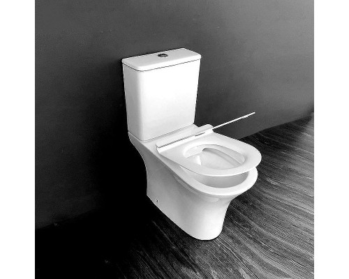 Унитаз компакт CeramaLux 1217-1А Белый глянцевый с бачком и сиденьем Микролифт