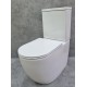 Унитаз компакт CeramaLux TR2176 Белый глянцевый с бачком и сиденьем Микролифт