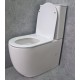 Унитаз компакт CeramaLux TR2176 Белый глянцевый с бачком и сиденьем Микролифт