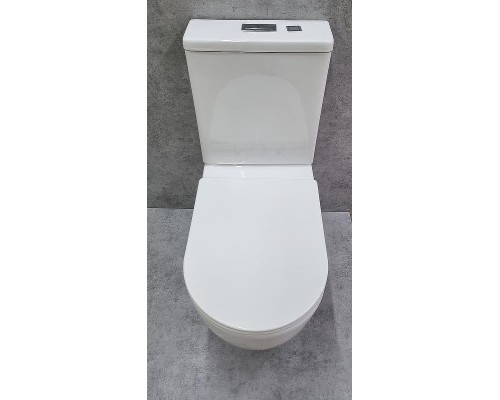 Унитаз компакт CeramaLux TR2176 Белый глянцевый с бачком и сиденьем Микролифт