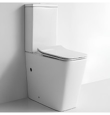 Унитаз компакт CeramaLux TR2170 с бачком и сиденьем Микролифт