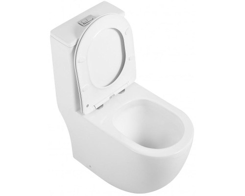 Унитаз моноблок CeramaLux TR2176MN Белый глянцевый с сиденьем Микролифт