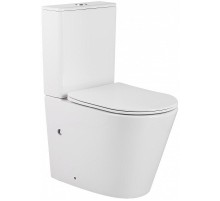 Унитаз компакт CeramaLux TR2179 Белый глянцевый с бачком и сиденьем Микролифт