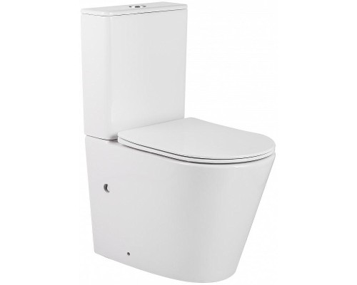 Унитаз компакт CeramaLux TR2179 Белый глянцевый с бачком и сиденьем Микролифт