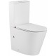 Унитаз компакт CeramaLux TR2179 Белый глянцевый с бачком и сиденьем Микролифт