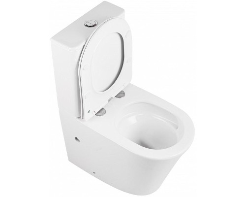 Унитаз компакт CeramaLux TR2179 Белый глянцевый с бачком и сиденьем Микролифт