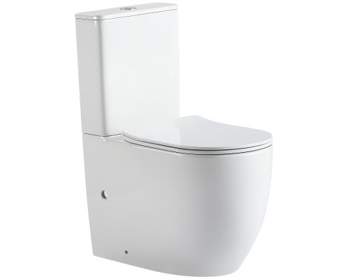 Унитаз компакт CeramaLux TR2177 Белый глянцевый с бачком и сиденьем Микролифт