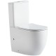 Унитаз компакт CeramaLux TR2177 Белый глянцевый с бачком и сиденьем Микролифт