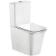 Унитаз компакт CeramaLux 1222-1A Белый глянцевый с бачком и сиденьем Микролифт