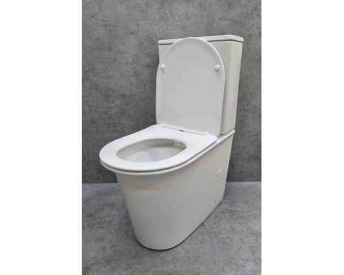 Унитаз компакт CeramaLux 1222-1A Белый глянцевый с бачком и сиденьем Микролифт